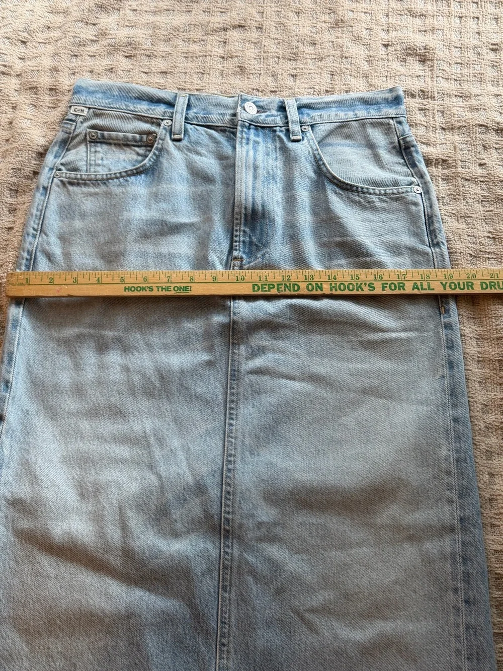 Citizens of humanity nwot Verona column skirt brisk light wash skirt